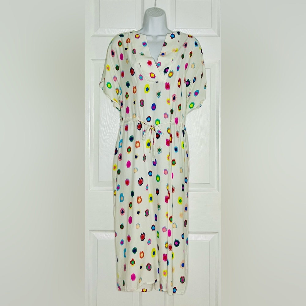 Vilagallo Women’s Multicolor Polka Dot Midi Dress Size 42
